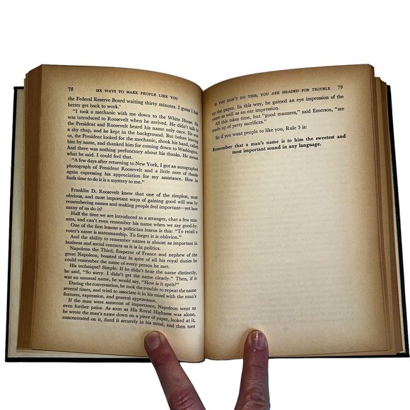 How To Win Friends And Influence People Dale Carnegie Vintage Coffee Table Book - Picture 13 of 16
